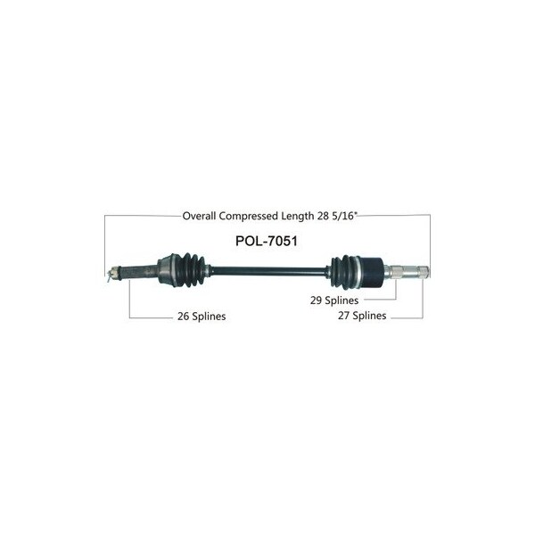 Wide Open OE Replacement CV Axle for POL REAR LEFT RANGER DIESEL 11-14 POL-7051 - main
